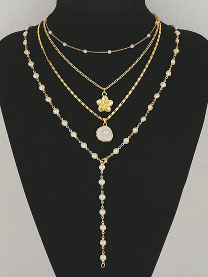 4pcs Vintage Bohemian Style Metal Shell
