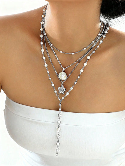 4pcs Vintage Bohemian Style Metal Shell